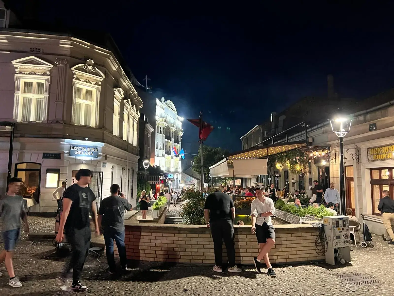 Skadarlija street in Belgrade, most famous tourists street.