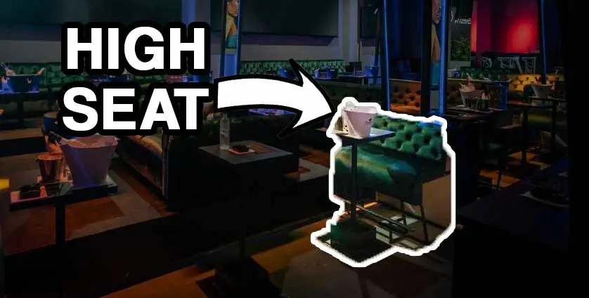 The Bank club high sitting table