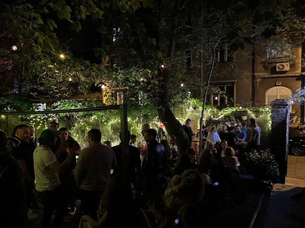 April bar in Belgrade.
