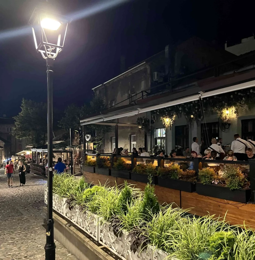 Nightlife area in Belgrade, Skadarlija street.