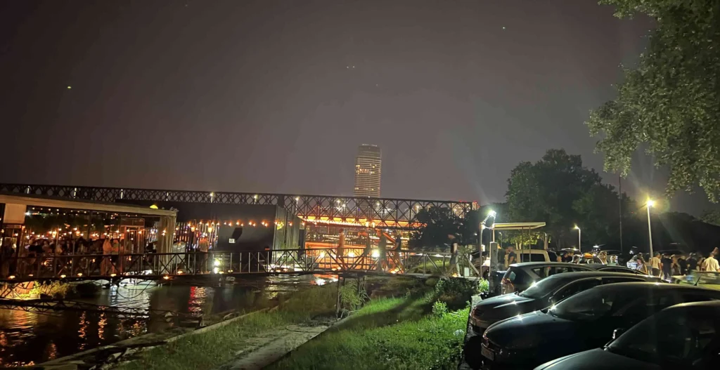 NIghtlife area in Belgrade, savski kej.