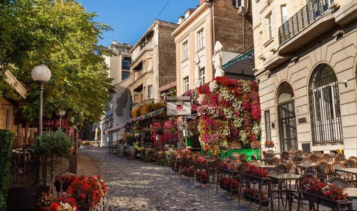 Skadarlija bohemian quarter with traditional kafanas and live music